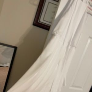 White Ruffle Chiffon Dress